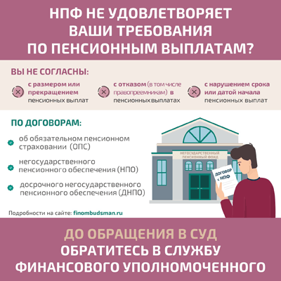 Информация от Службы финансового уполномоченного